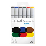 Marcadores Plumones Copic Sketch Caja C/6 Colores Primarios