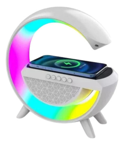 Caixa De Som Bluetooth Luminária Carregador G Speaker Cor Branco 110v/220v