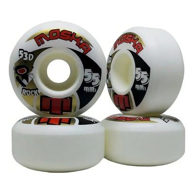 Rodas Moska Rock 55mm Dureza 53d Branca | Frete grátis