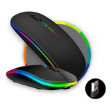 Mouse Sem Fio Recarregável Optico Wireless Led Rgb Gamer 