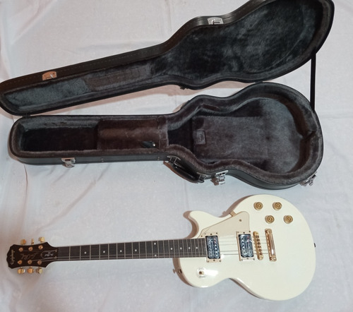 Guitarra EpiPhone Lp100 Blanca Con Estuche Rigido 