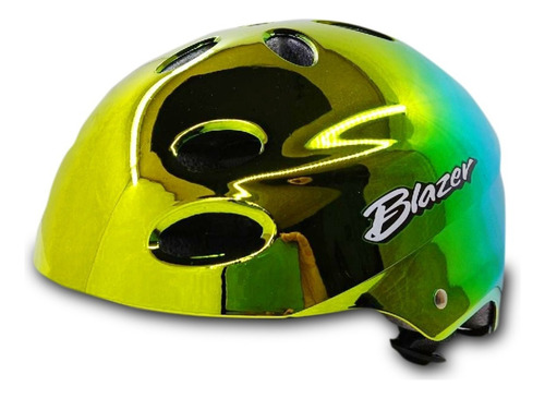 Casco Para Bicicleta, Patineta O Patines Color Casco Blazer Espejo Dorado Talla G