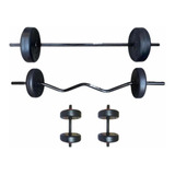 Barra Recta Barra Z Y Mancuernas, Pesas 80lbs Ssr Sport