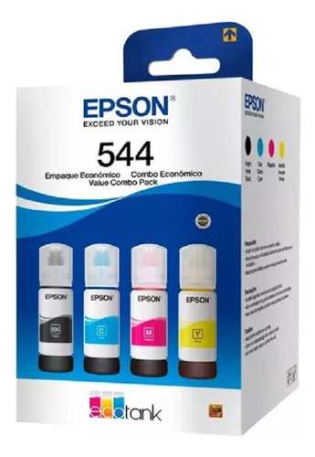 Epson T544 Tinta Original L3250 L3210 L3150 - Kit 4 Cores