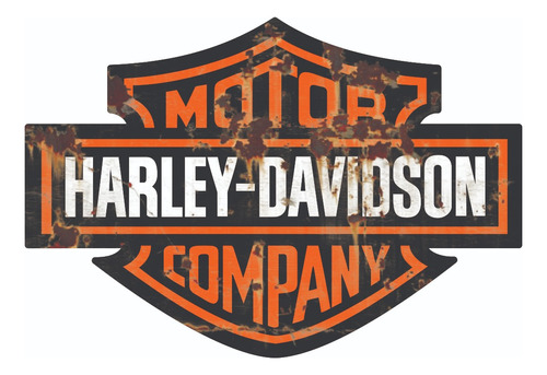 Placa Decorativa Harley Davidson Mdf 6mm 60 X 40 Garagem