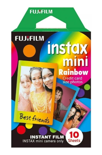 Filme Fujifilm Instax Mini 8 9 10 11 12 C/10 Fotos - Rainbow