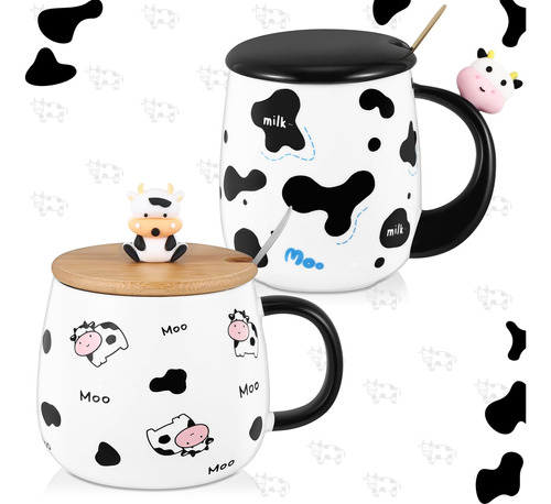 Mumufy 2 Piezas Taza De Café De Vaca Navideña Lindas Tazas D