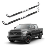 Estribos Redondos Toyota Tundra 2007 - 2021 Acero Inox 