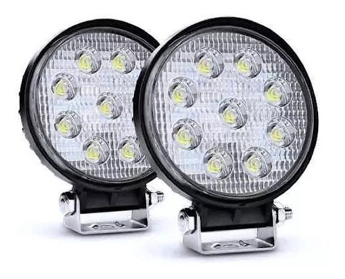 Par De Faros Led Antiniebla 27w Redondo 4x4 Universales Spot