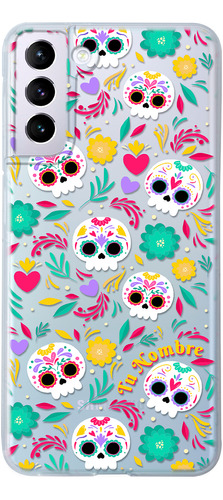 Funda Para Galaxy Mujer Calaveras Flores Corazones Nombre