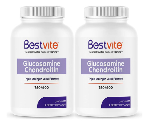 Bestvite | Sulfato Condroitina Glucosamina | 750mg | 500 Tab