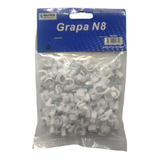 Grapa Con Clavos Para Cables Redes Electricidad 8mm 100unid