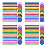 536 Piezas De Mosaicos De Fracciones Magnéticas Y Círculos D