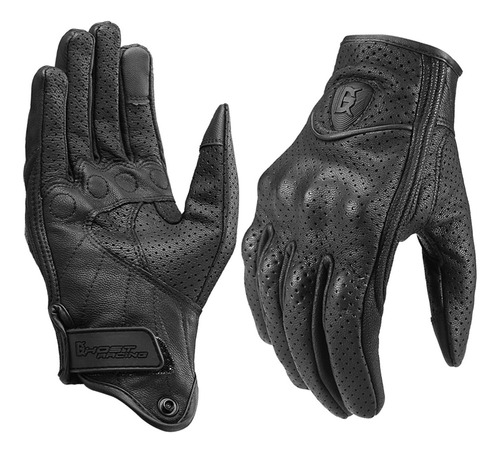 Cuero De Piel De Cabra Pantalla Táctil Motocicleta Guantes