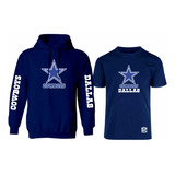 Kit De Sudadera + Playera Modelo Dallas Cowboys Estampado