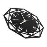 Reloj De Pared Con Espejo, Acrílico, Forma Geométrica, Práct