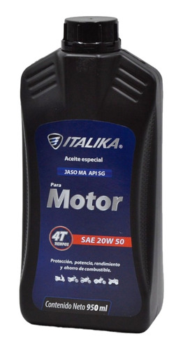 Aceite De Moto Para Motor 4 Tiempos 20w-50 Italika