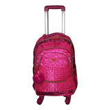 Kit Mochila Rodinhas 360 Com Lancheira Estojo Mc 4005 Rosa