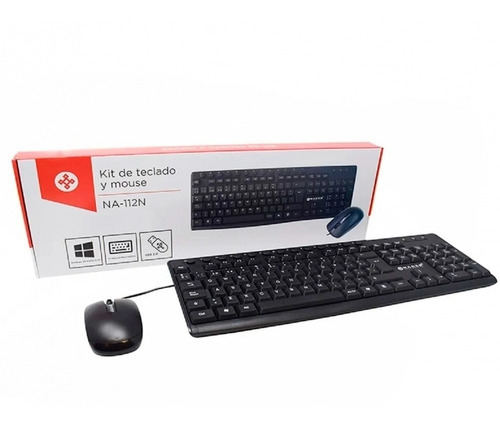 Kit Teclado Y Mouse Naceb Usb Negro Na-112 /v