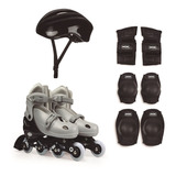 Patins Roller Infantil Adulto Infantil + Kit Proteção