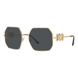 Versace Ve2248 100287 Square Shape Gold Black