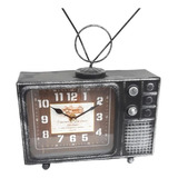 Reloj Decorativo Analógico De Mesa Estilo T.v. Vintage