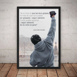 Cuadro Rocky Balboa 30x23 Marco Madera Vidrio Poster R05