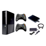 Xbox 360 Ultra Slim E 5.0 + Disco 250gb 100j +2 Controles +e