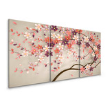 Quadro Moderno Flores Cerejeira Rose 120x60 Para Sala Lindos