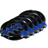 5 Cables Vga Macho Macho, Delgado, 1.8 Metros, Conector Azul
