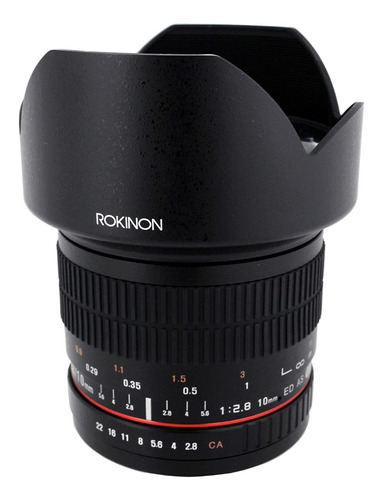 Lente Rokinon 10 Mm F2.8 Para Camara Sony E-mount, Negro