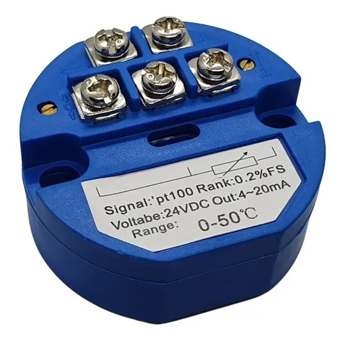 Transmisor De Temperatura Rtd Pt100, 24 Vdc, 4-20 Ma