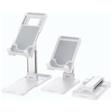 Suporte De Mesa Para Celular Ajustável Branco