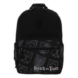 Mochila Grande Chenson Attack On Titans Manke Juvenil Negro Diseño De La Tela Lisa