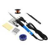 Kit Ferro De Solda Ajustável 60w 220v Pinça Cobre Ponta...