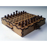Vetor Brinquedo Xadrez Portátil Chess Set Po Corte Laser Mdf