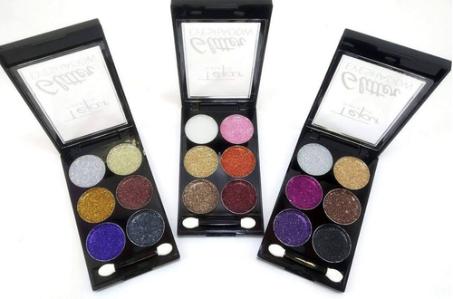 Paleta Sombras Ojos Glitter Eyeshadow Tejar Set 3 Unidades