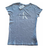 Playera Calvin Klein Original Para Mujer Talla M Color Gris