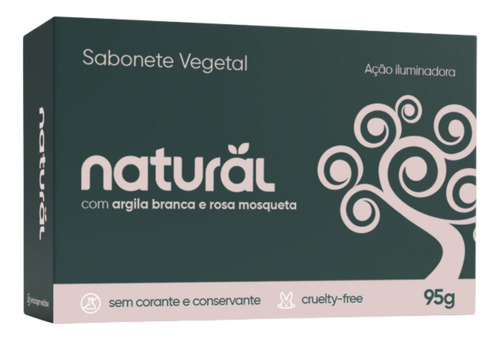 Sabonete Argila Branca E Óleo De Rosa Mosqueta Natural 95g