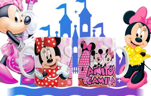 Taza Minnie Mouse 4 Añitos Personalizada