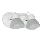 Spot Pared 2 Luces C/tulipa Apto Led Base Oval Blanco X 4u