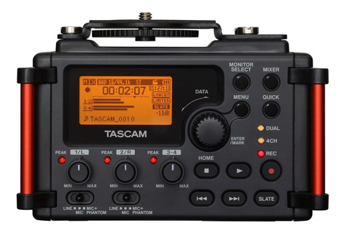 Gravador De Áudio De 4 Trilhas Para Dslr Tascam Dr-60dmkii