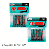 Empaque Con 4 Baterias Pilas Doble Aa Power 1.5v De Carbon