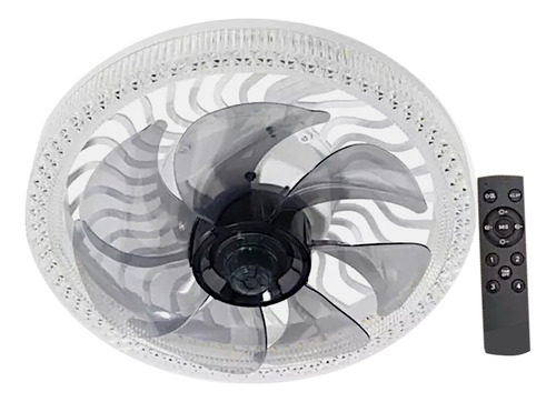 Lampara Con Ventilador Led 3 Tonos De Luz 10 PuLG E27 34w 1300lm Con Control Remoto