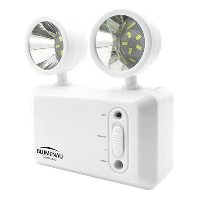 Luminaria Blumenau Bloco Luz De Emergência Farol Led Ajustável Cor Cinza | MercadoLivre