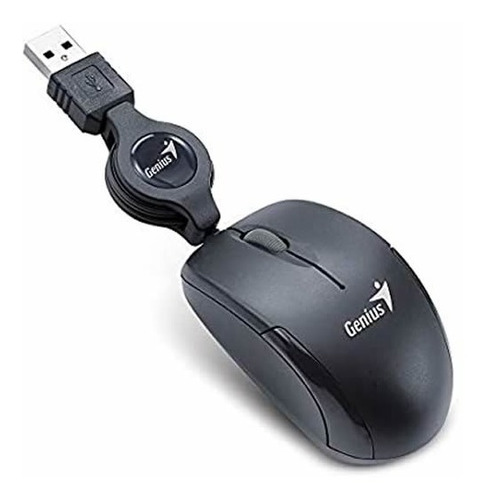 Mouse Genius Micro Traveler De Cable Retráctil