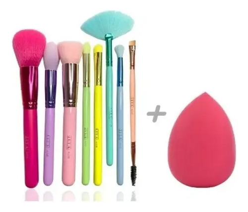 Set Brochas Lula + Esponja Makeup - Unidad a $4878