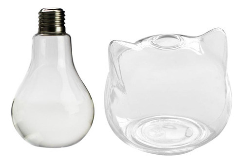 2x Vaso De Vidro Transparente Clear Terrarium Bottle Househo