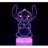 Lampara De Dibujos Animados Lilo Y Stitch 3d Led 7 Colores