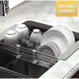 Escurridor Extensible  De Platos Para Pileta Bacha # Cocinas Secaplato Secaplatos Escurre